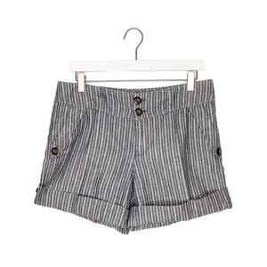 Gap Blue And White Striped Linen Blend Shorts 8